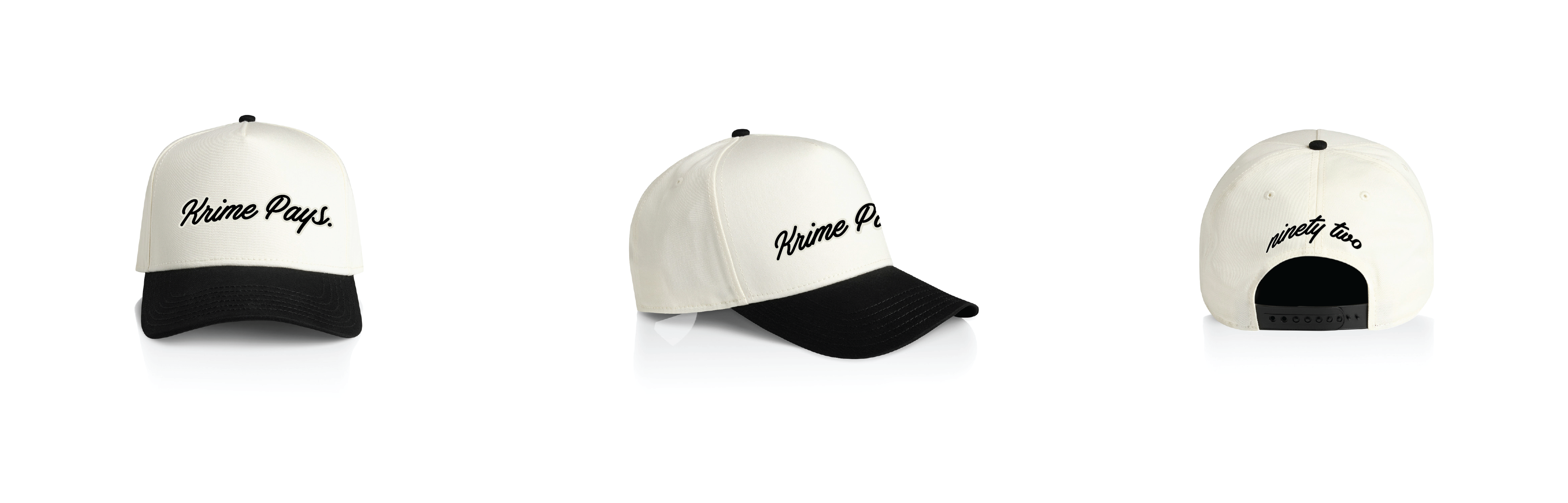 KRIME PAYS - NATURAL/BLACK 2 TONE CAP